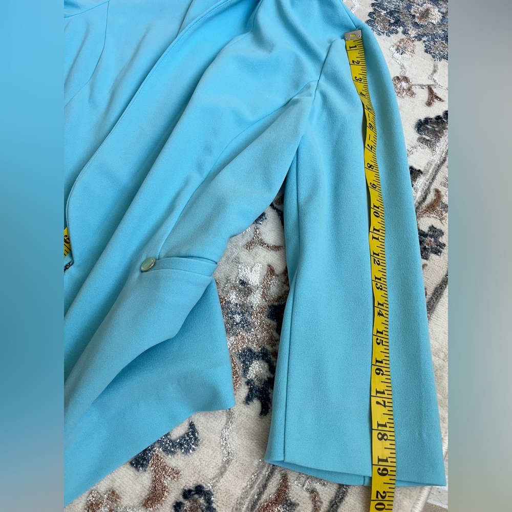 Anne Klein Sky Blue Jacket with Gold Accent size L - Picture 8 of 14